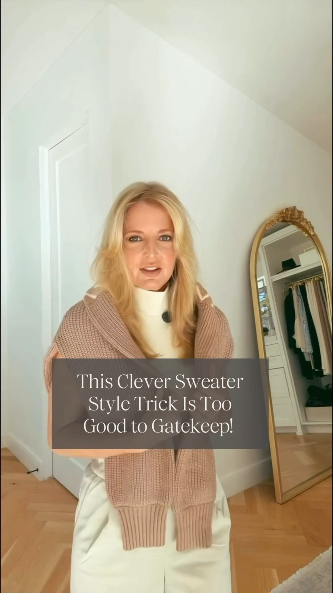 I tried this style trick for the first time when I was in New York last month and I didn’t have a scarf. (I don’t know what happened—my packing was totally rookie packing.) 

I wore an oversized black blazer out to dinner, then layered a fuzzy cashmere sweater over that styled just like this. The combo looked so elegant and chic.

~Erin xo 

#LTKSeasonal #LTKHoliday