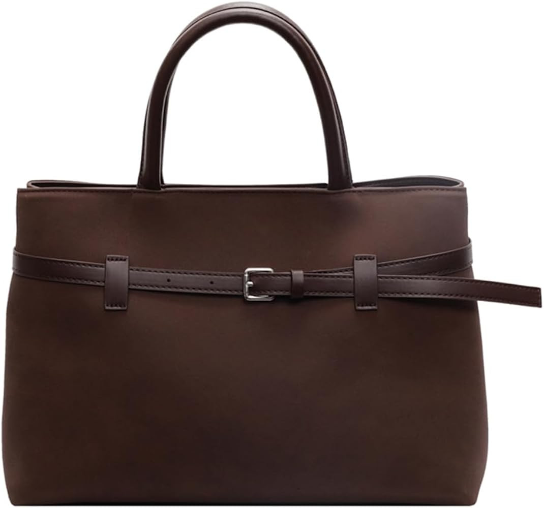 JQWYGB Suede Tote Bag for Women Slouchy Work Bag Large Capacity Top Handle Bag Faux Suede Bag Sho... | Amazon (US)