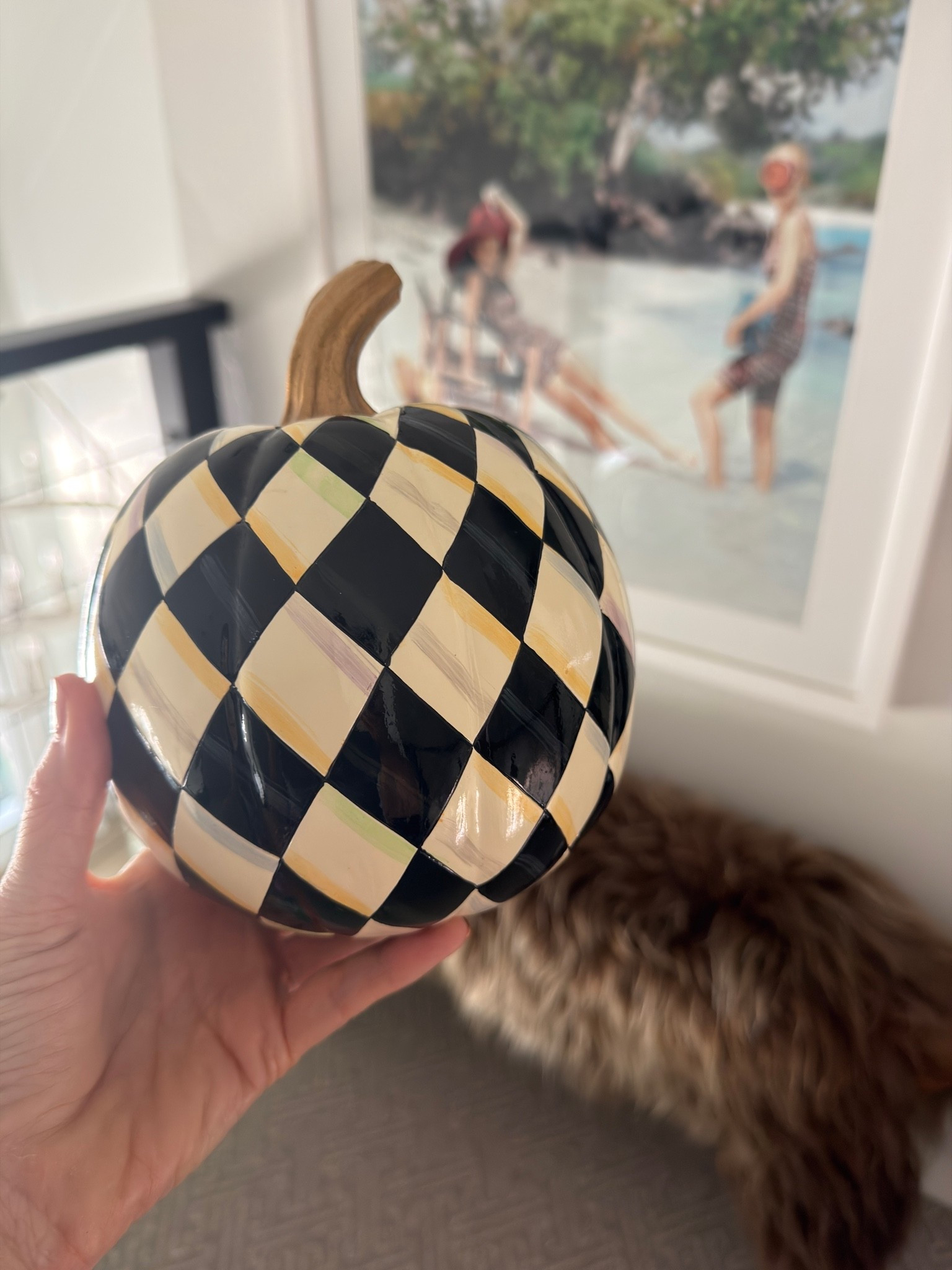 Save $50 on courtly harlequin medium pumpkin

#LTKOver40 #LTKHome #LTKSaleAlert