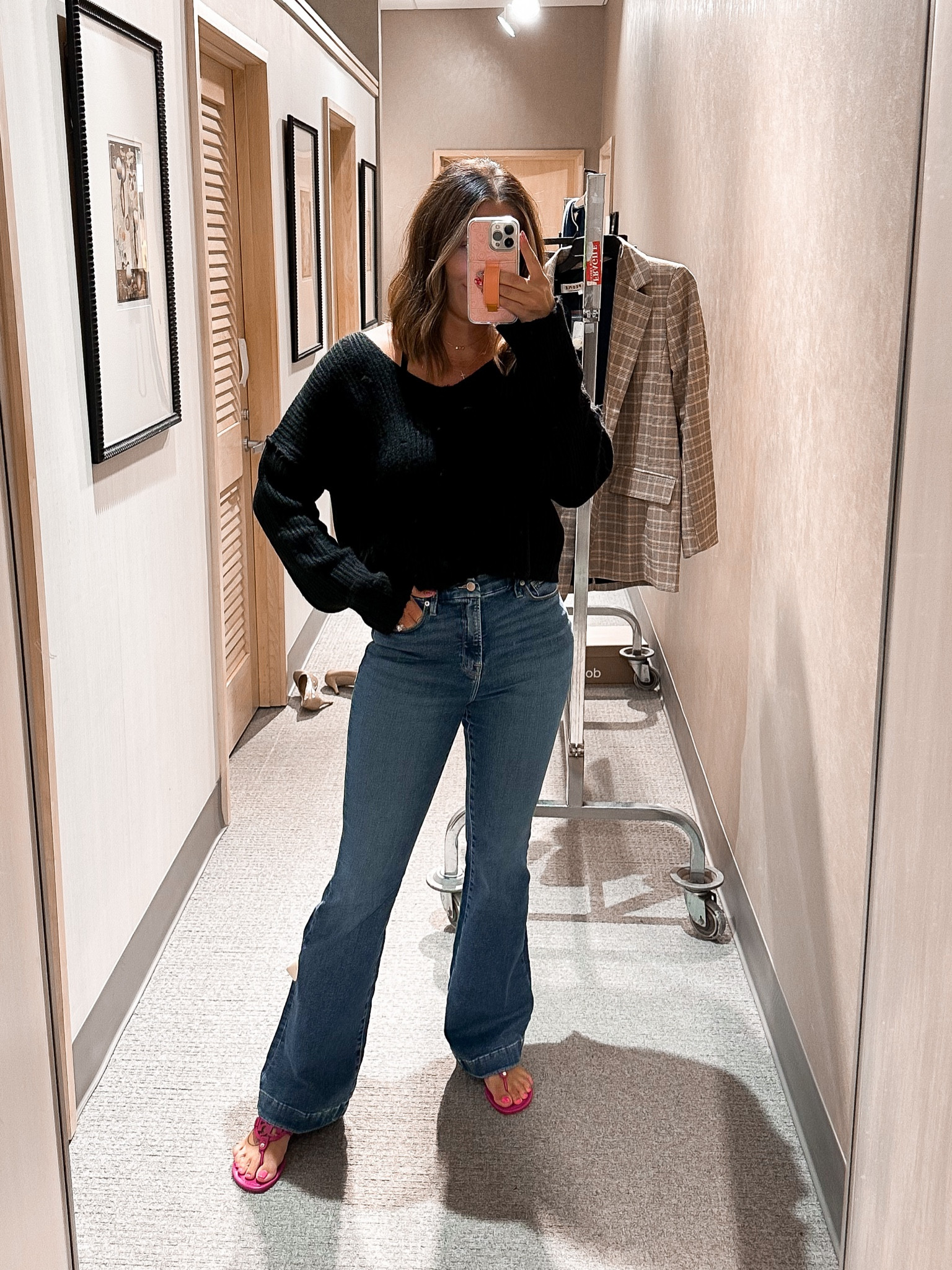 Loved the fit of these flares but slightly too short on me! 
Sweater-medium
Jeans-tts 6

#LTKxNSale #LTKstyletip #LTKsalealert