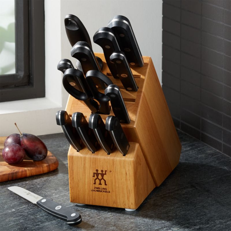 ZWILLING J.A. Henckels Gourmet 14-Piece Knife Set + Reviews | Crate and Barrel | Crate & Barrel