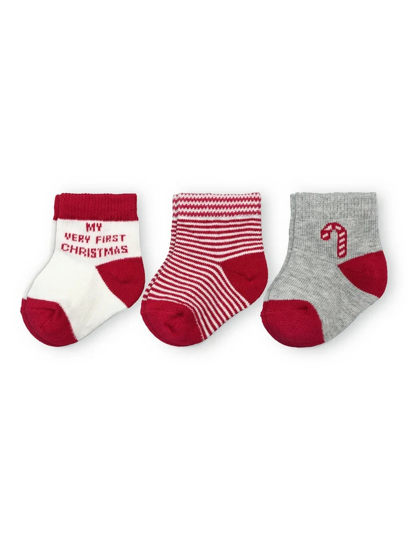 Carter's Child of Mine Baby Holiday Crew Socks, 3-Pack | Walmart (US)
