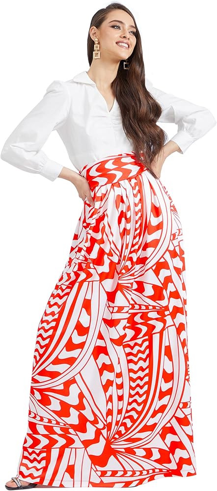 KOH KOH Womens Print Long Flowy Modest High Waist Floor Length Pockets Maxi Skirt | Amazon (US)