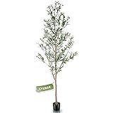 Realead Artificial Olive Tree 7ft(82''), Tall Faux Olive Tree Plant, Fake Potted Olive Silk Tree ... | Amazon (US)