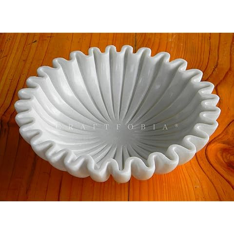 OAKOA Concrete Large Decorative Bowl - White Decorative Bowls for Home Decor - Organic Modern Hom... | Amazon (US)