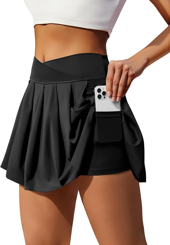 keriffe Tennis Skirt Pleated Athletic Skirts Skort | Amazon (US)