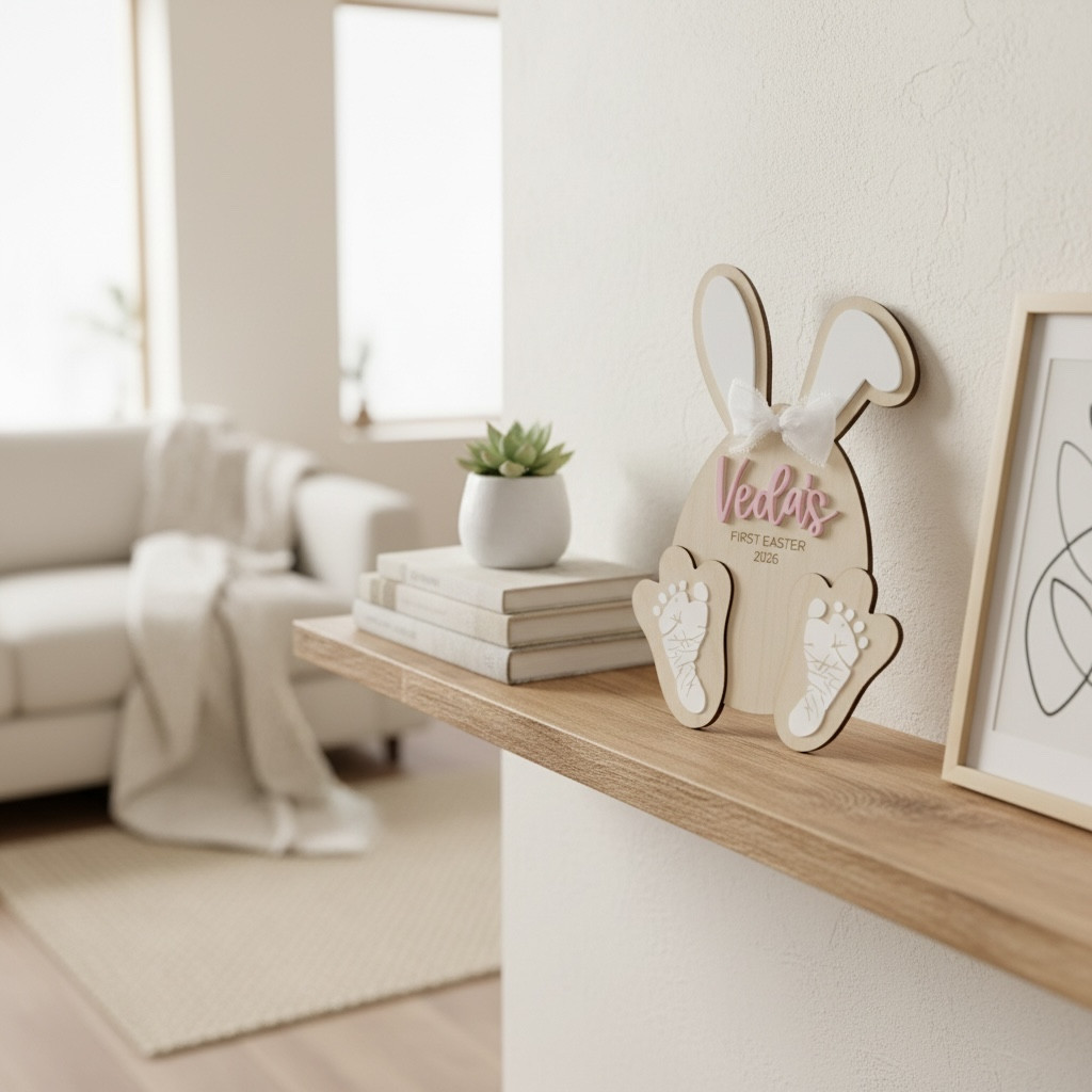 Baby’s First Easter keepsake you’ll actually treasure forever 🐰✨ This personalized footprint sign is the sweetest way to capture those tiny feet while they’re still little. Made from real wood with layered acrylic details and custom name—perfect for Easter baskets, nursery decor, or a meaningful gift.

Why you’ll love it:
• Personalized with name + year
• 3D layered wood + acrylic design
• Footprint area made for easy stamping
• Neutral, timeless nursery aesthetic
• Comes with stand + optional bow detail

Perfect for:
New moms, baby’s first Easter, pregnancy announcements, newborn photos, Easter basket fillers, keepsake gifts
•
•

#babysfirsteaster #easterkeepsake #personalizedbabygift #babyfootprint #newbornkeepsake #custombabygift #easterbasketideas #babyannouncement #nurserydecor #babyshowergift #firsteaster #momlife #newmomgift #keepsakegift #easterdecor #customname #babyfootprintart #woodsign #handmadebaby #ltkfamily #ltkbaby #ltkhome

#LTKBaby #LTKBump #LTKSeasonal