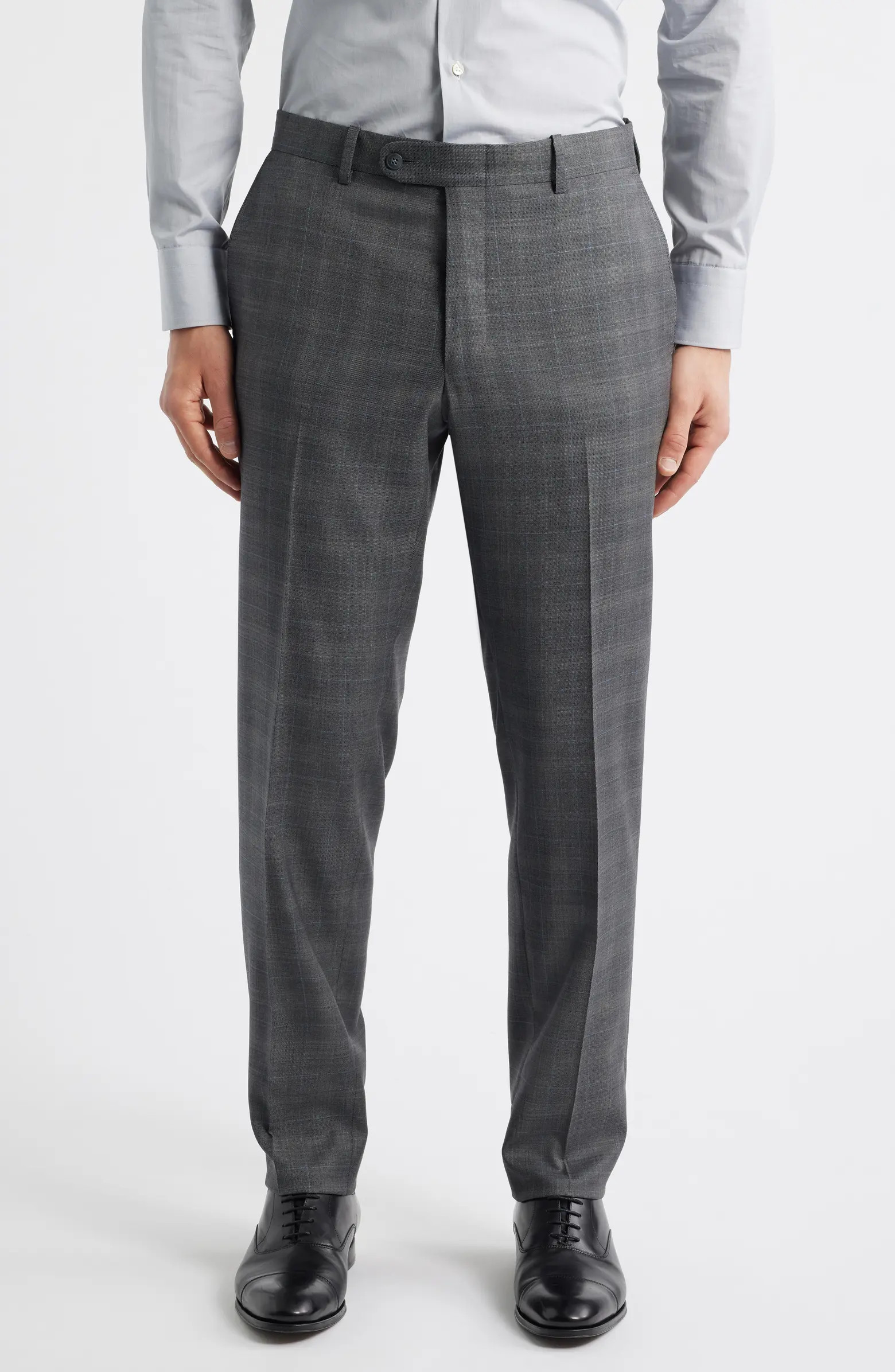 Peter Millar Hartford Classic Fit Grey Plaid Wool Suit | Nordstrom | Nordstrom