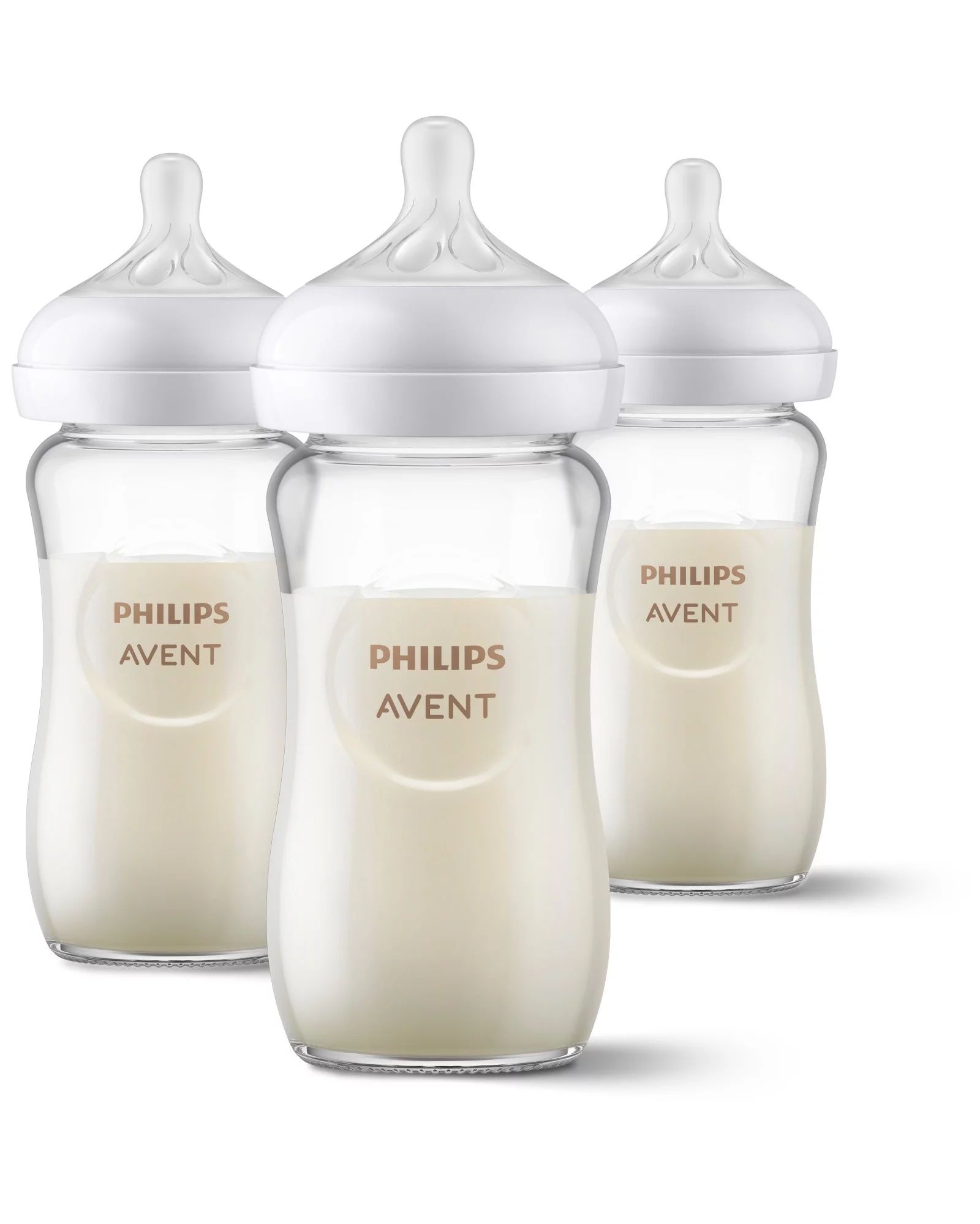 Philips Avent Glass Natural Baby Bottle with Natural Response Nipple, 8oz, 3pk, SCY913/03 | Walmart (US)