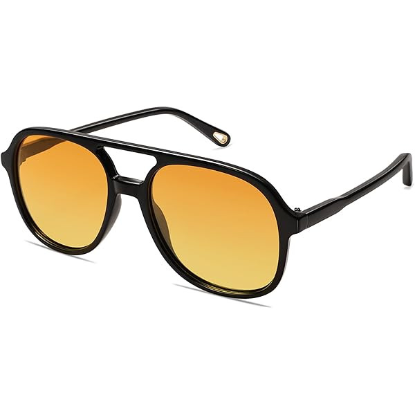 FEISEDY Vintage Retro 70s Plastic Aviator Sunglasses Women Men Classic Large Squared Frame B2751 | Amazon (US)