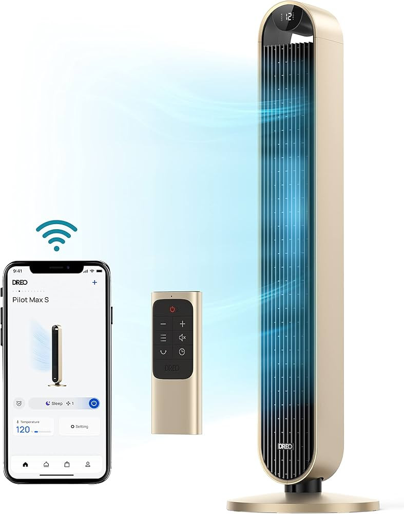 Dreo Smart Tower Fan Voice Control, 120° Oscillating Fan Works with Alexa/Google/App/Remote, 42 ... | Amazon (US)