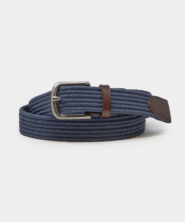 Braided Cotton Belt in Navy | Todd Snyder