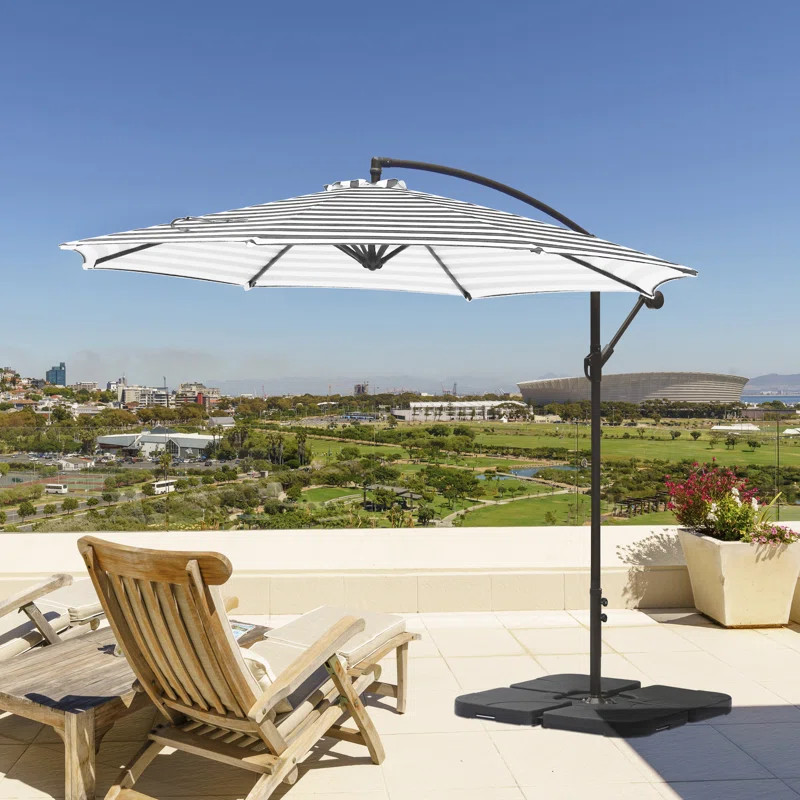 Guyer 120" Striped Cantilever Umbrella | Wayfair North America