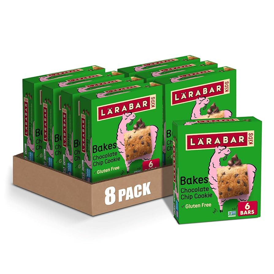 Larabar Kids Bakes Chocolate Chip Cookie Gluten Free Bars, 5.76 oz, 6 Ct (Pack of 8) | Amazon (US)
