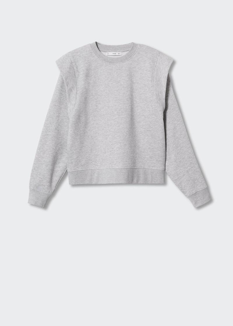 Shoulder pads cotton sweatshirt -  Women | Mango USA | MANGO (US)