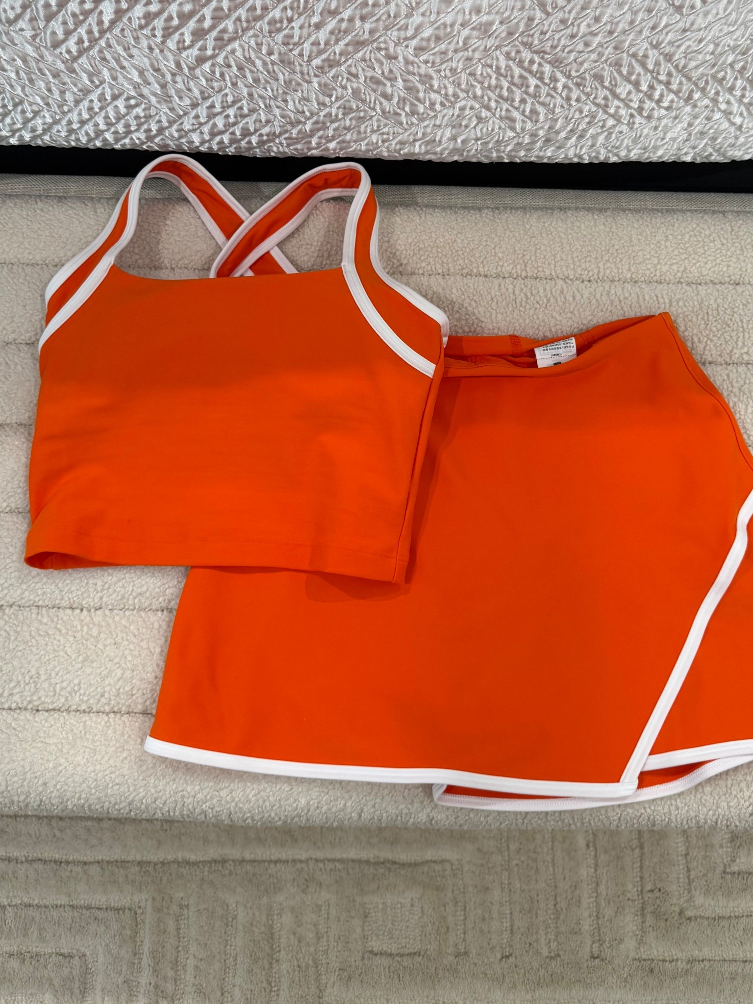 Orange matching skirt and tank set on Sale! Wearing xs 

#LTKFindsUnder50 #LTKFindsUnder100 #LTKActive