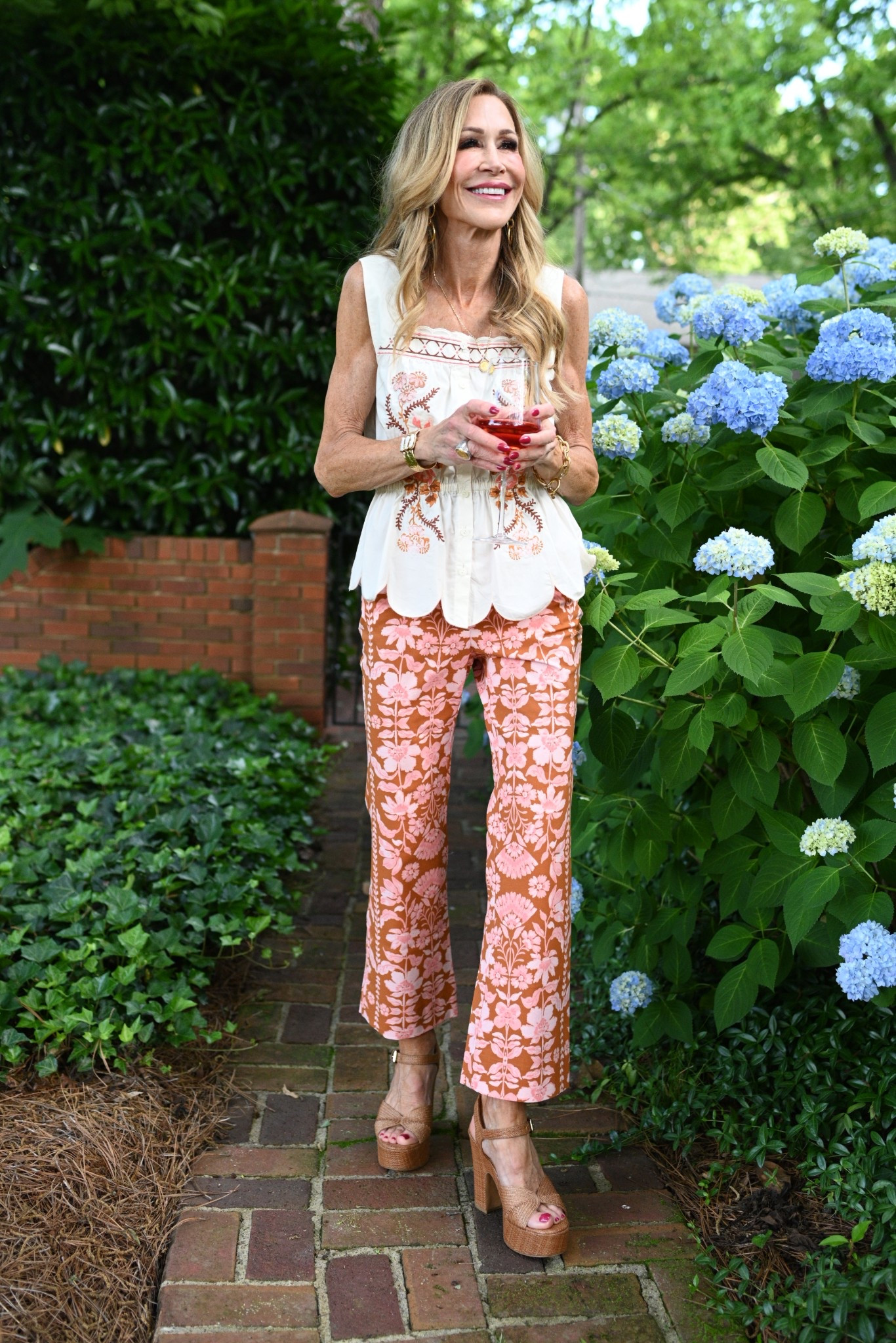 My favorite style pants from spartina 449!  These Marin pants come in so many different colors and patterns and fit like a dream   paired with a beautiful embroidered blouse and 
Raffia sandals,  this is the perfect summer outfit!

#LTKSummerEdit #LTKShoeCrush #LTKStyleTip