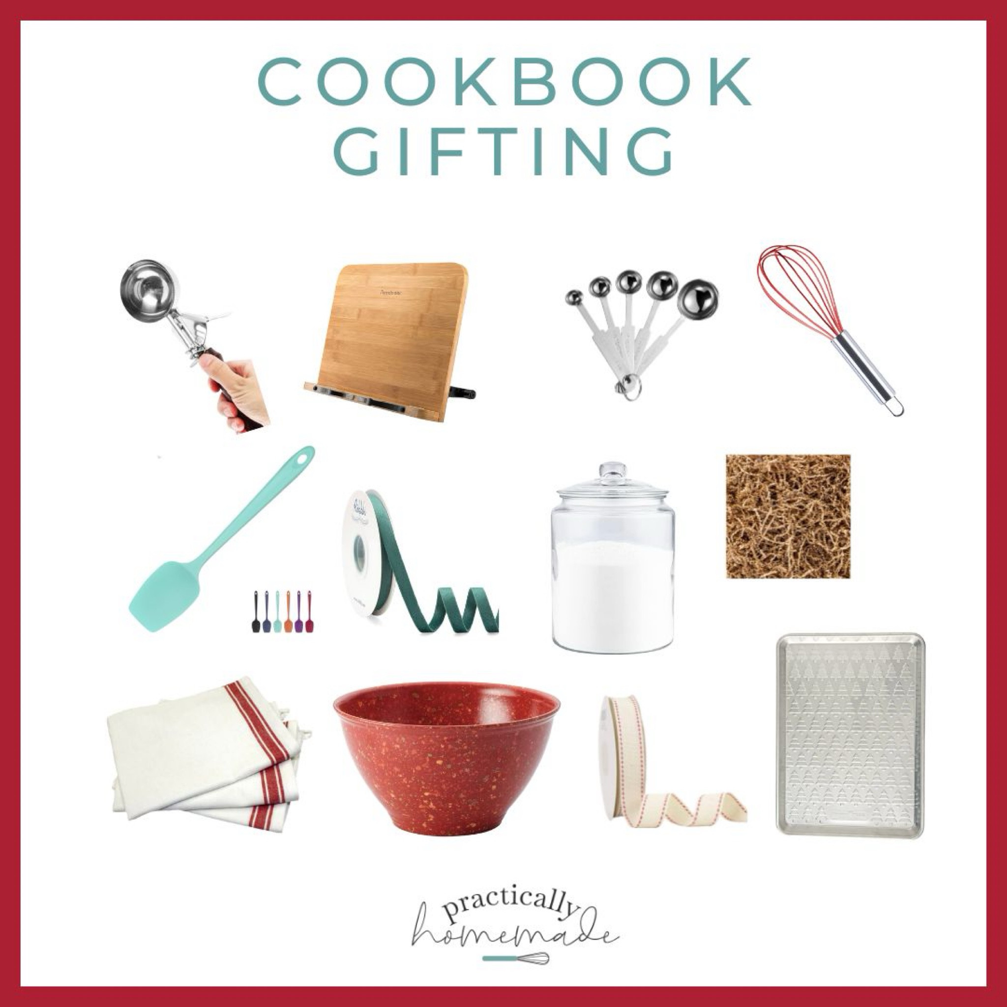 Holiday gifting for kitchen lovers with cookbooks.