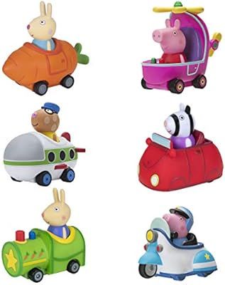 Peppa Pig Free-Wheelin’ Friends Mini Buggies – 6 Pack Bundle, Peppa Helicopter, George Police... | Amazon (US)