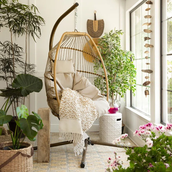 Hubler Swing Chair with Stand- Zen Oasis Swing | Wayfair North America