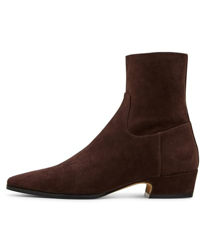 Steve Madden Women's Dusty Ankle Boot, Chocolate Brown Suede, 7 | Amazon (US)