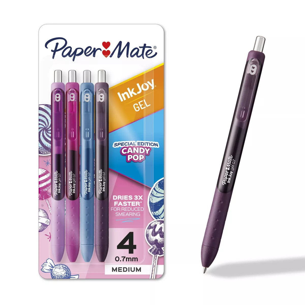 Paper Mate InkJoy 4pk Gel Pens 0.7mm Medium Tip Multicolored Candy Pop | Target
