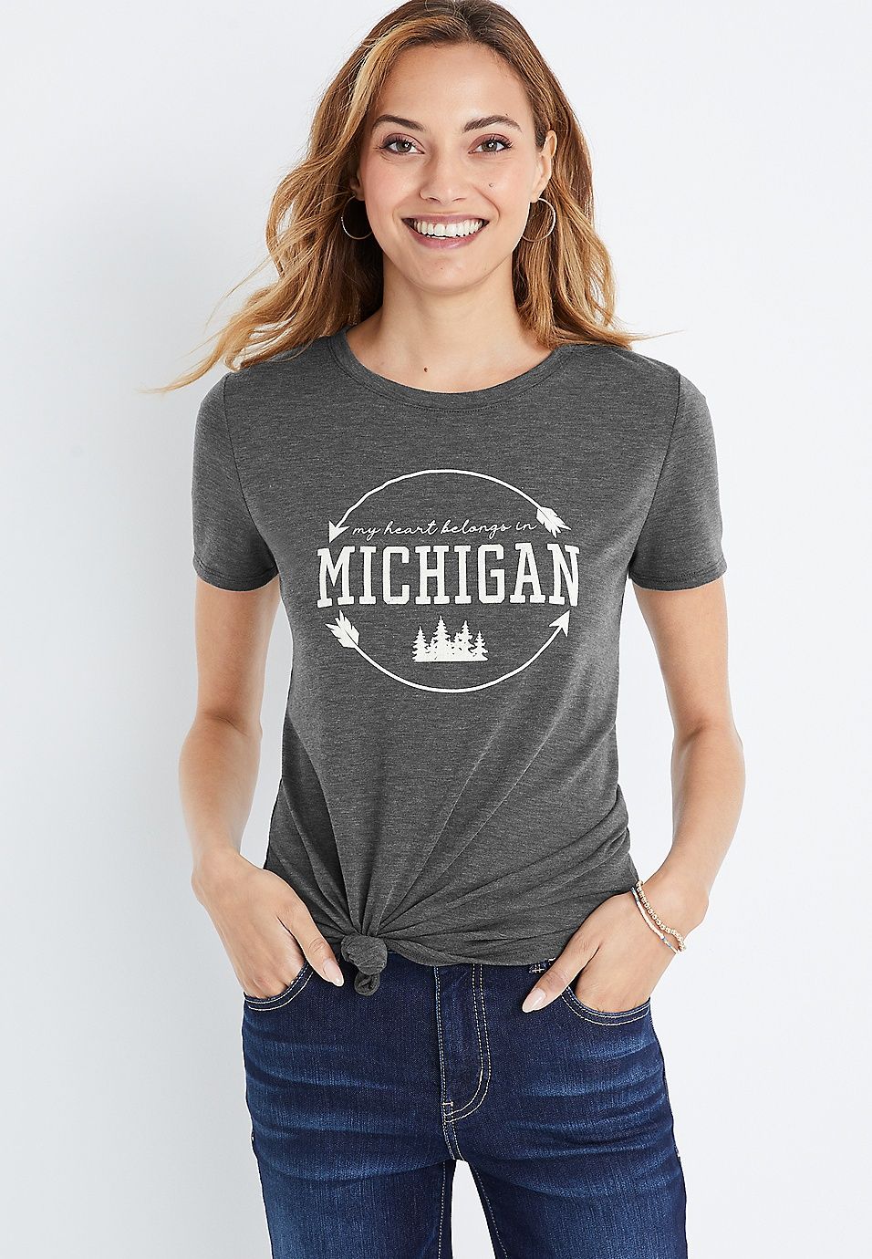 My Heart Belongs in Michigan Graphic Tee | Maurices