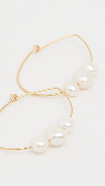 Keshi Pearl Wire Hoop Earrings | Shopbop