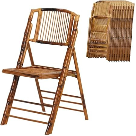 Flash Furniture Folding Bohemian Bamboo Chairs with Curved Backs, Modern Bamboo Folding Dining Ch... | Amazon (US)