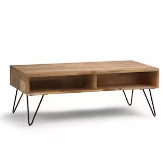 Hunter 48 in. Natural Brown Rectangle Wood Top Coffee Table with Lift Top | The Home Depot