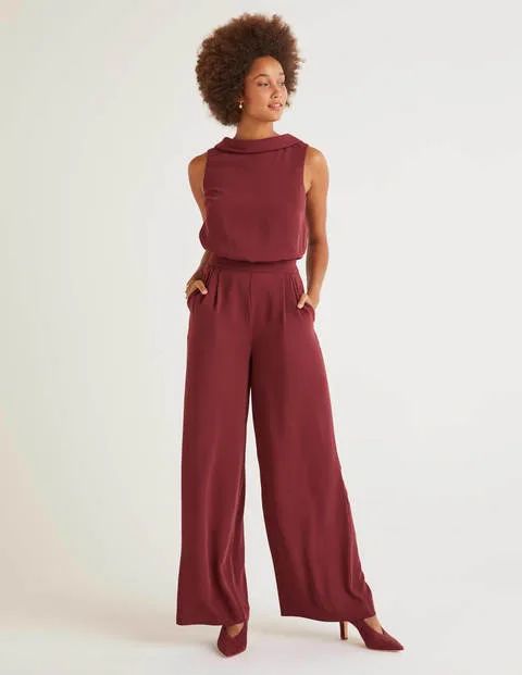 Clarissa Jumpsuit Maroon Women Boden | Boden (US)