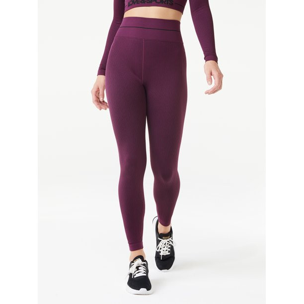 Love & Sports Women's Seamless High Rise Leggings - Walmart.com | Walmart (US)