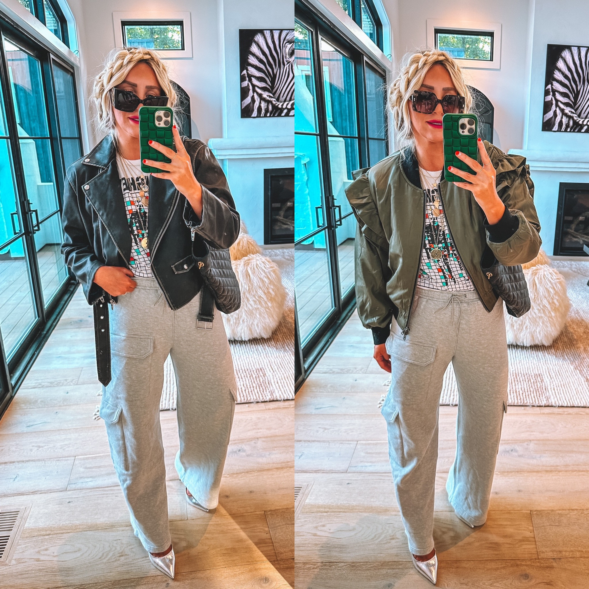 Two of my favorite NEW jackets for Fall styled with these most have pants! Wearing a medium in everything ❤️