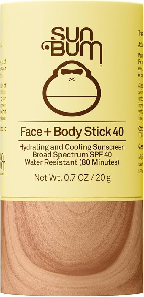 Sun Bum Original SPF 40 Cooling Face and Body Sunscreen Stick - Water resistant Broad Spectrum Fa... | Amazon (US)