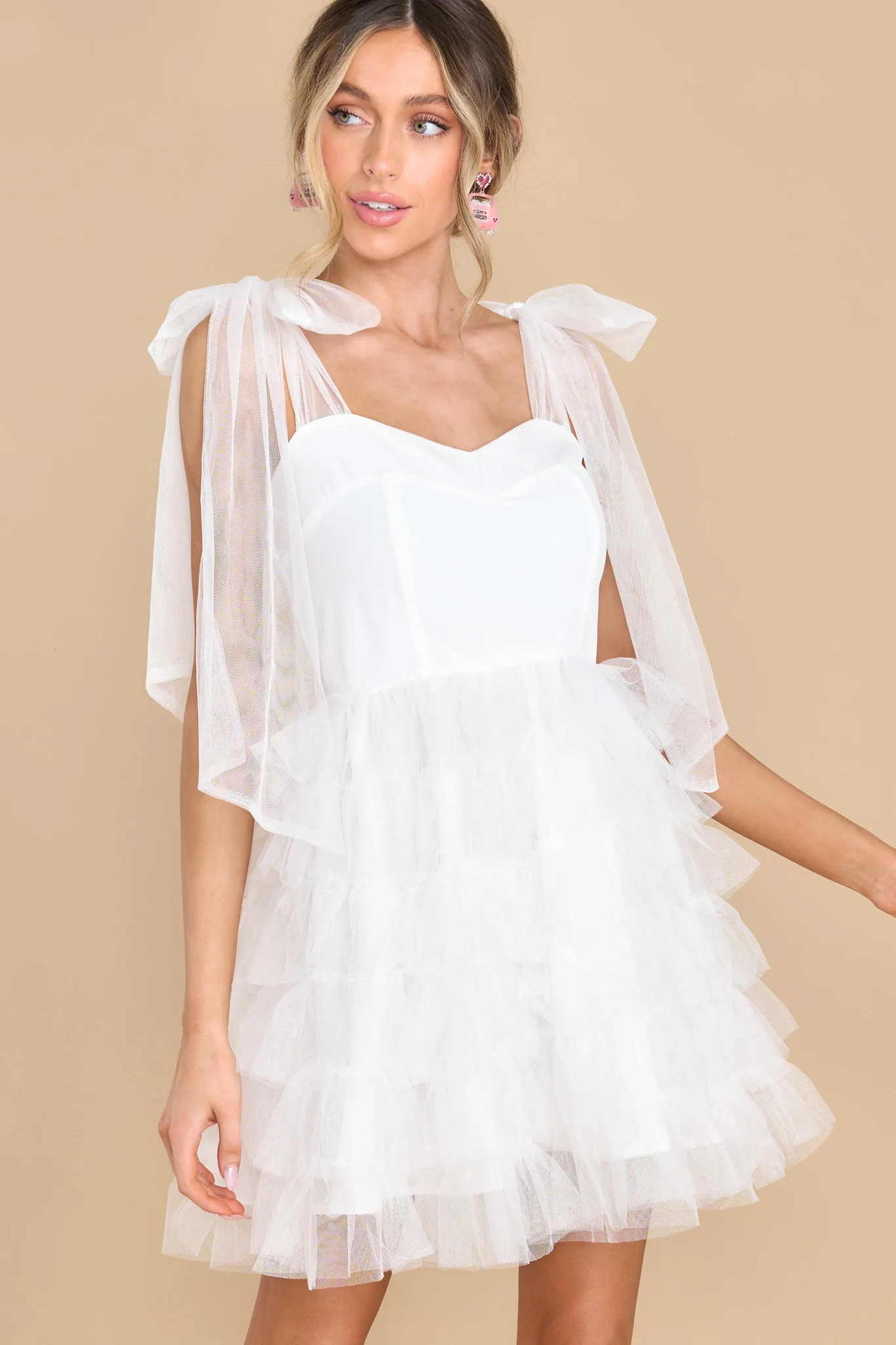 Chic Little Thing White Dress | Red Dress 