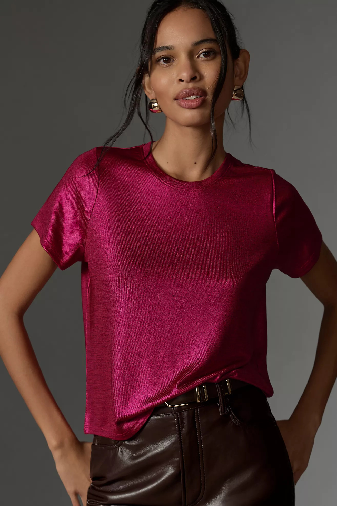 Porridge Shine Glam Tee | Anthropologie (US)