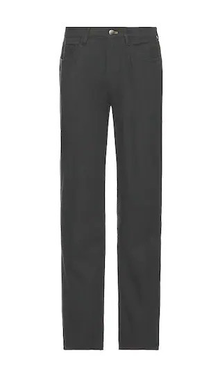 Faherty Movement Linen 5 Pocket Pant in Charcoal. - size 34x32 | Revolve Clothing (Global)