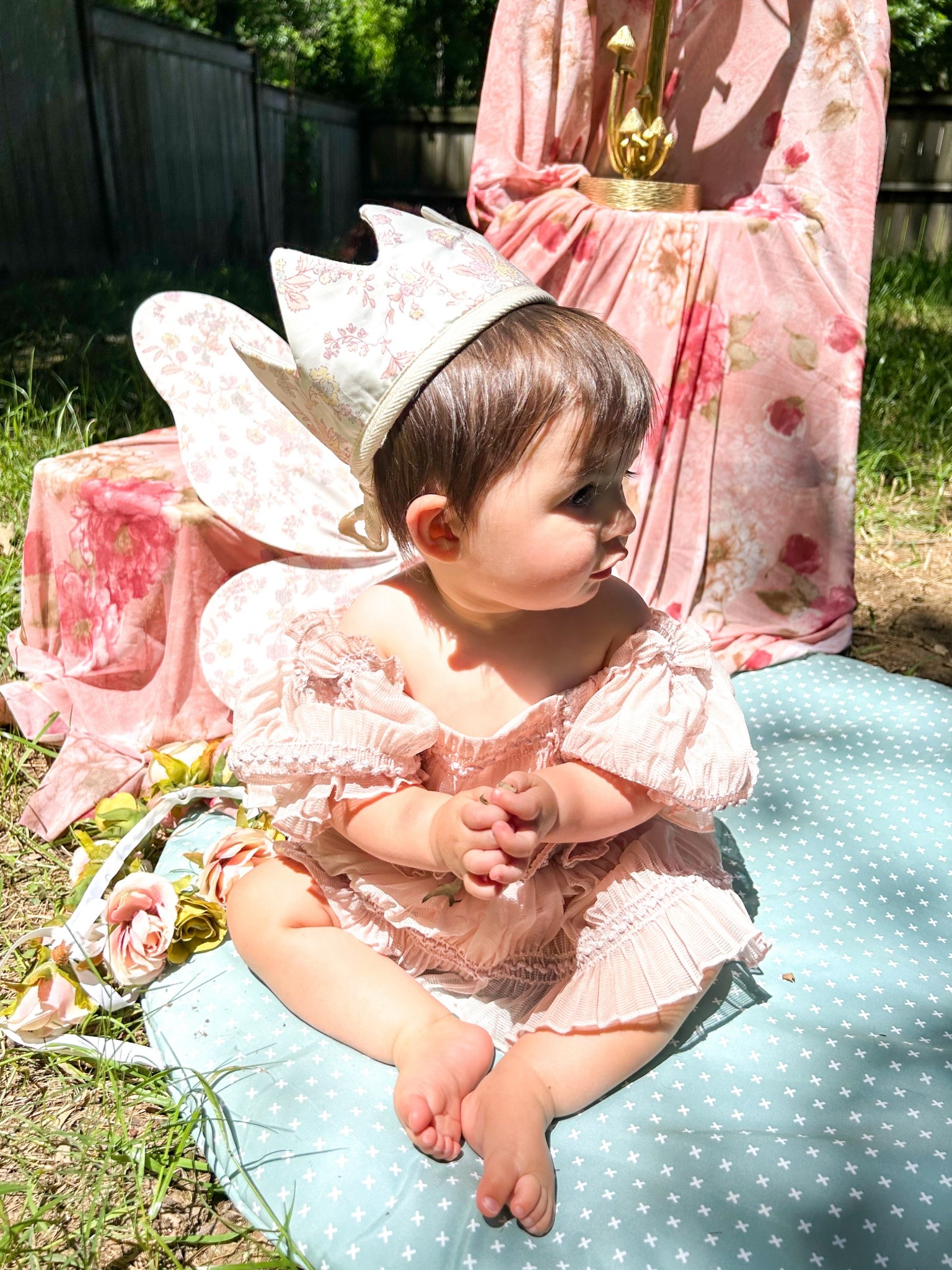 Baby’s first birthday photoshoot in dreamy dress with fairy wings + crown & wand  

#LTKBaby #LTKParties #LTKKids