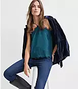 Lace Trim Halter Strappy Cami | LOFT