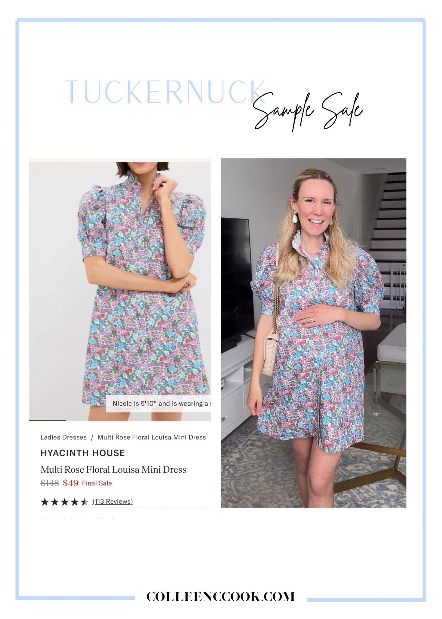 Tuckernuck sample sale / floral spring dress xs
