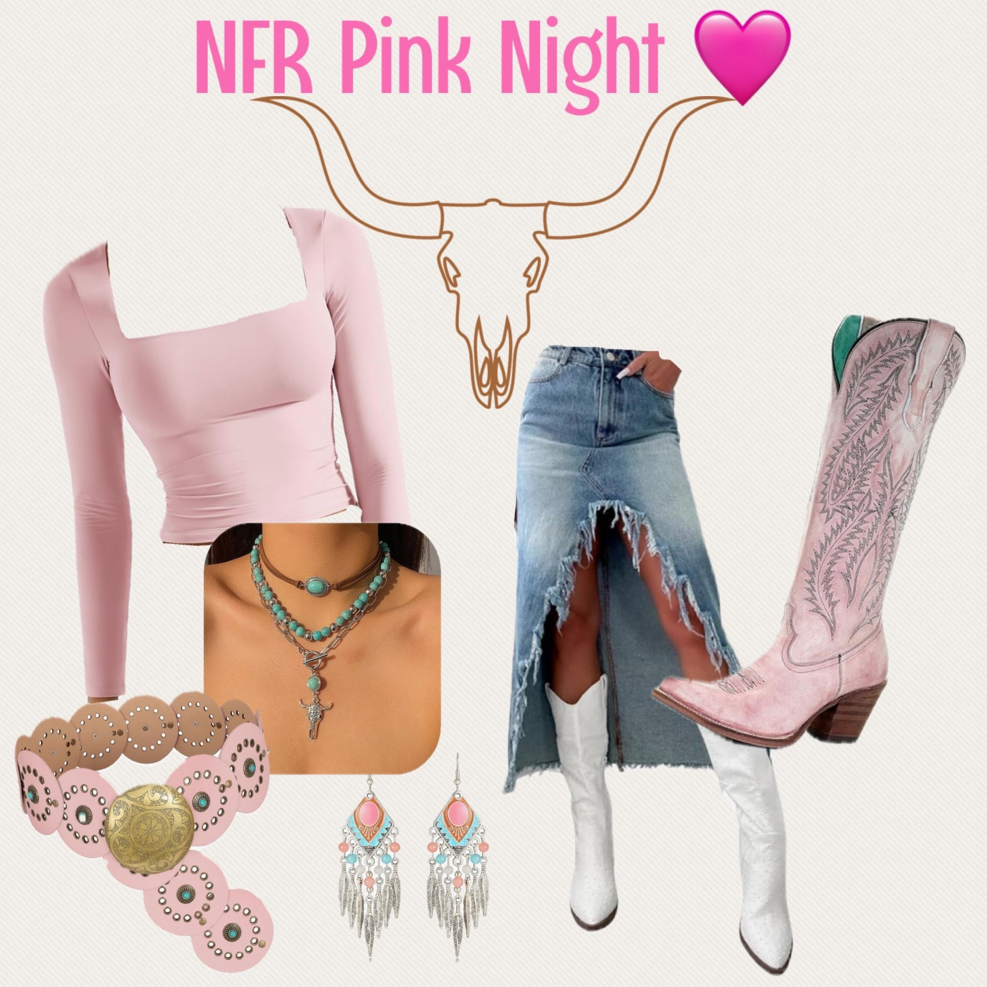 NFR Pink Night #NFR #rodeo #pink night 

#LTKStyleTip #LTKootd