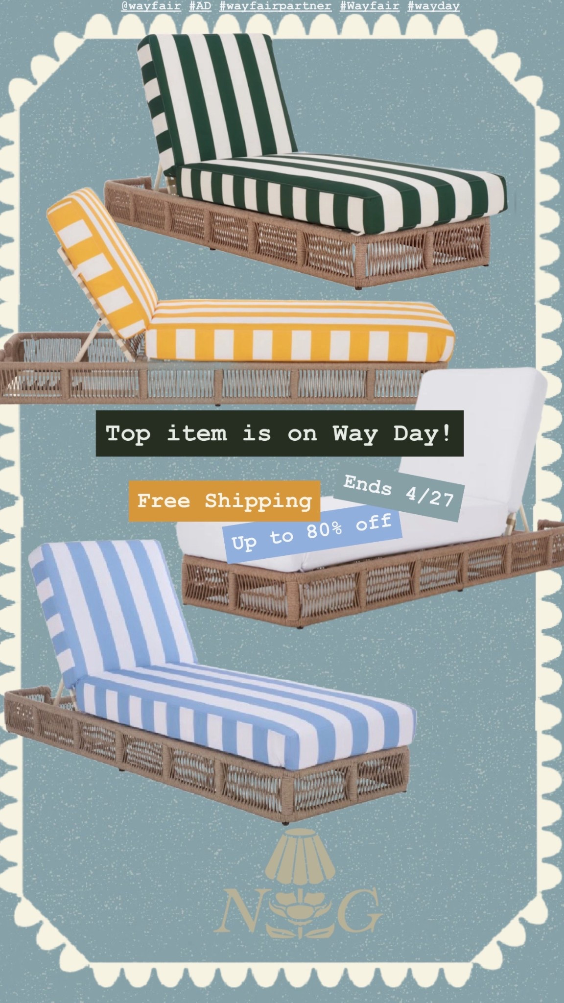 
WAY DAY
Up to 80% off
Free Shipping
4/25-4/27
@wayfair #AD #wayfairpartner #Wayfair #WayDay