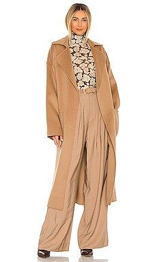 Nanushka Alamo Coat in Camel from Revolve.com | Revolve Clothing (Global)