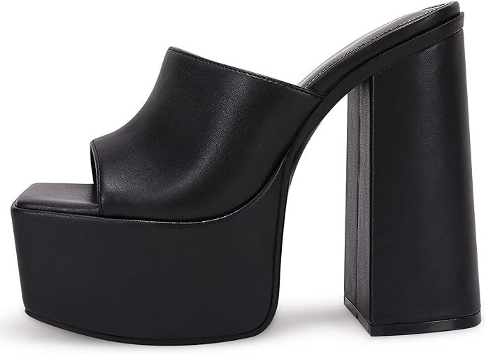 Women's Platform Chunky Block Heels Sexy Open Toe High Heel Sandals | Amazon (US)