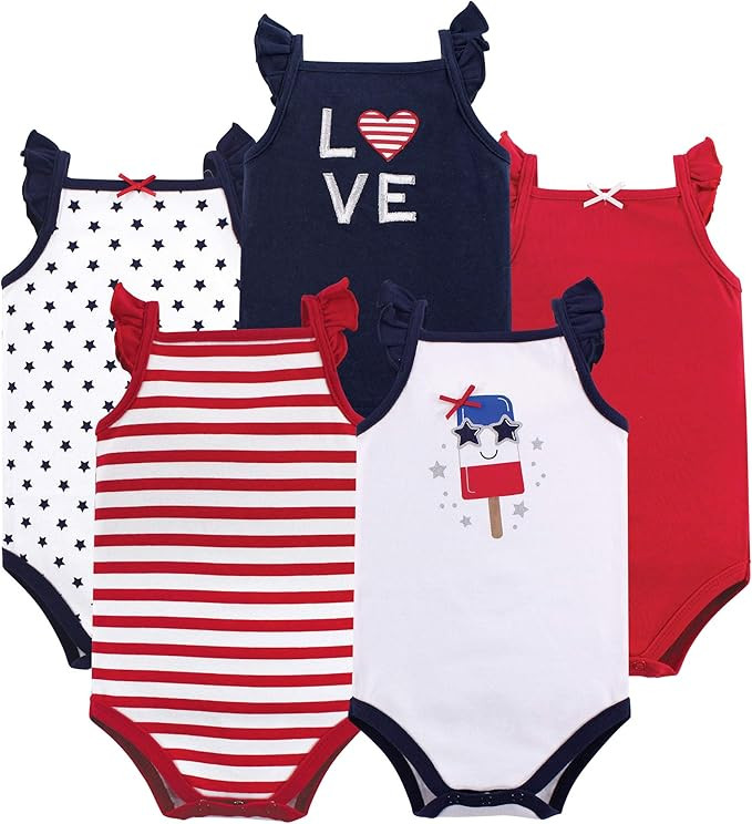 Hudson Baby Unisex Baby Cotton Sleeveless Bodysuits | Amazon (US)