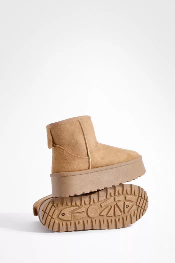 Mini Platform Cosy Boots | boohoo (US & Canada)