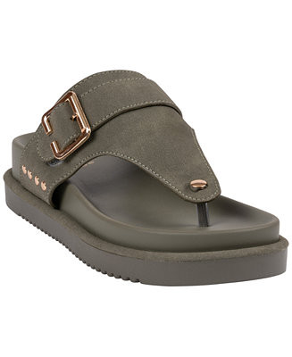 Women's Serene Buckle Thong Footbed Sandals | Macy's