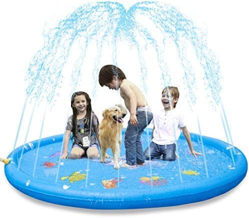 KKONES Sprinkler Pad & Splash Play Mat 3-in-1 68" Toddler Water Toys Fun for 3 4 5 6 Years Old Bo... | Amazon (US)