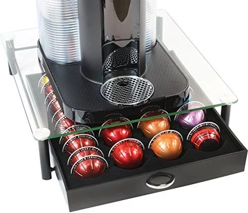 DecoBros Crystal Tempered Glass Nespresso Vertuoline Storage Drawer Holder for Capsules | Walmart (US)