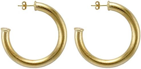 Sheila Fajl Thick Chantal Hoop Earrings in 18k Brushed Gold Plated | Amazon (US)